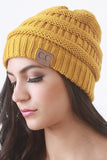 Solid Ridged Knit Beanie