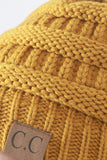 Solid Ridged Knit Beanie