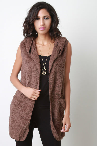 Hooded Fuzz Vest