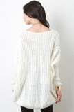 Curved Hem Knit Top