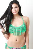 Tribal Fringe Bikini Top