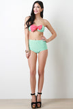 Polka Dot And Bow High Waisted Brief