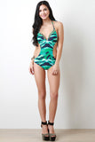 Chain Trim Animal Stripe Monokini