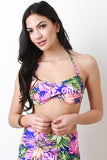 Tropical Print Bandeau Top