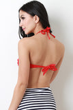 Solid Twisted Front Bandeau Top