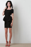 Side Peplum Ruffle Dress