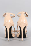 Patent Lucite Cutout Open Toe Heel