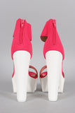 Wild Diva Lounge Neon Chunky Platform Heel