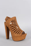 Strappy Cutout Slingback Mule Heel