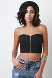 Zipper Front Tube Top