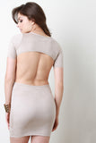 Suede Back Cutout Dress