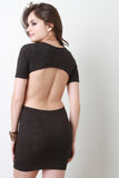 Suede Back Cutout Dress