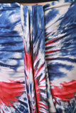 Plus Size Patriotic Tie Dye Drape Maxi Skirt