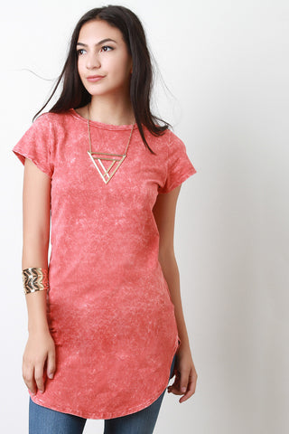 Mineral Dye Short Sleeves Over-Sized Tee