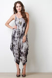 Tie Dye Sleeveless Harem Jumpsuit