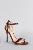 Wild Diva Lounge Criss Cross Ankle Strap Open Toe Heel