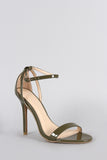 Wild Diva Lounge Criss Cross Ankle Strap Open Toe Heel