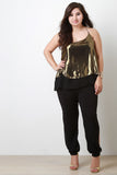 Sleeveless Glitter Metallic Party Swing Top