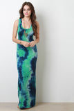 Tie Dye U-Neck Maxi Dress