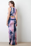 Tie Dye U-Neck Maxi Dress