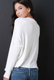 Casual Long Sleeves Dolman Trapeze Top