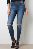 Triple Button Taper Cut Jeans