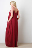 Sleeveless Crepe Maxi Dress