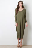 Keyhole Draping Maxi Dress