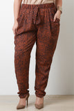 Relaxed Fit Patterned Pants