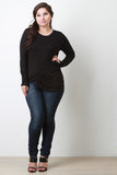 Slanted Scrunch Long Sleeve Top