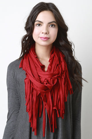 Jersey Fringe Infinity Scarf