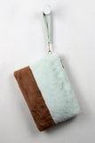 Two-Tone Faux Fur Clutch