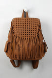 Lattice Pebbled Vegan Leather Backpack