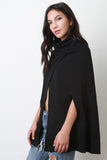 Turtleneck Wrap Cape Jacket