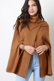 Turtleneck Wrap Cape Jacket