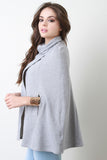 Turtleneck Wrap Cape Jacket