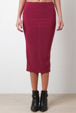 Stretchy Midi Pencil Skirt