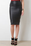 Vegan Leather Pencil Skirt