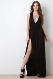 Floor Swept Drape Maxi Dress