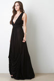 Floor Swept Drape Maxi Dress