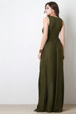 Floor Swept Drape Maxi Dress