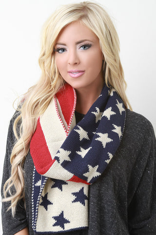 Old Glory Braid Stitch Scarf