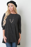 Lucky 7 Marled Knit Boxy Top