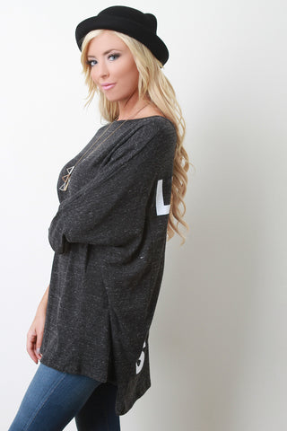 Lucky 7 Marled Knit Boxy Top