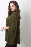 Soft Knit Turtleneck Wrap Cape