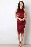 Velveteen Racerback Midi Dress