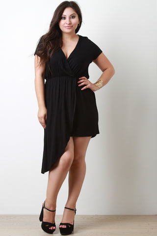 Surplice Asymmetrical Dress