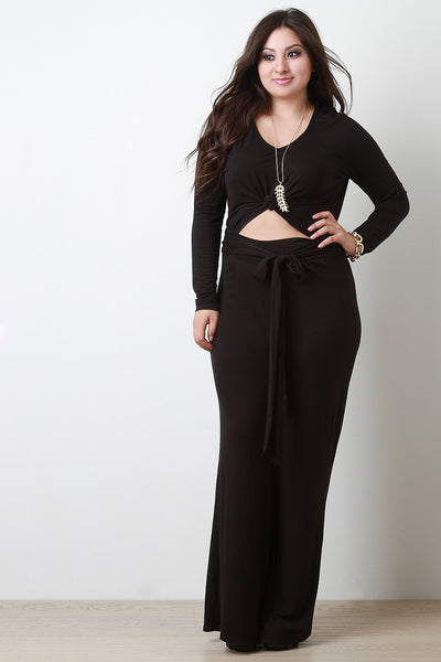 Tied Front Wide Leg Pants