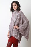 Cable Knit Turtleneck Poncho