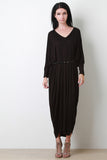 V-Neck Dolman Sleeve Maxi Dress